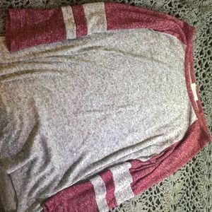 Maroon half cut sleeved shirt